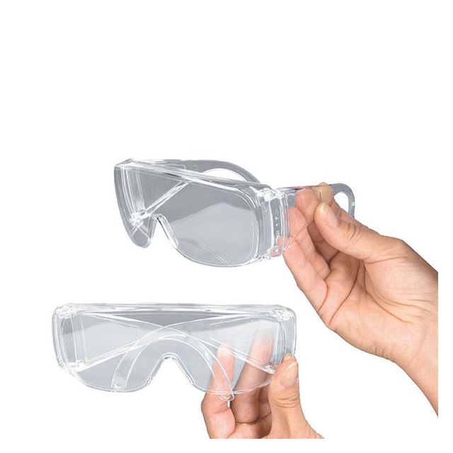 Schutzbrille für Brillenträger farblos Überbrille mit Seiten- und Augenbrauenschutz