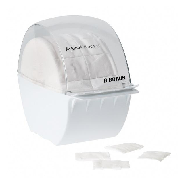 Askina Brauncel Zellstofftupfer und Spenderbox