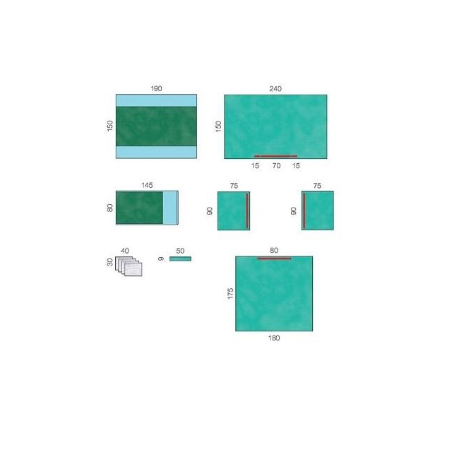Raucodrape PRO Universal-Set OP-Abdeckung Set II steril 11 Sets
