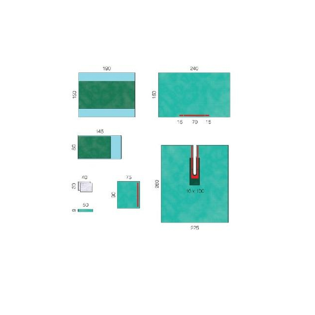 Raucodrape PRO Universal-Schlitztuch-Set I steril 12 Sets OP-Abdeckungen