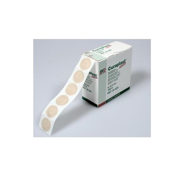 Curaplast sensitive rund Ø 2,3 cm Rolle mit 100 Stück Wundverband