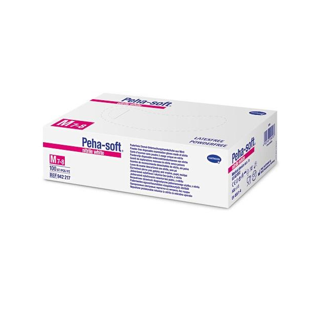 Peha-soft® nitrile powderfree white Einmal-Handschuh